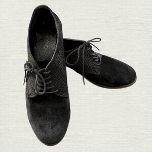 Aldo Black Suede Oxfords